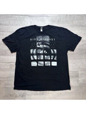 Rise Against 2021 Nowhere Generation Tour Black Double Sided T-Shirt Adult 2XL